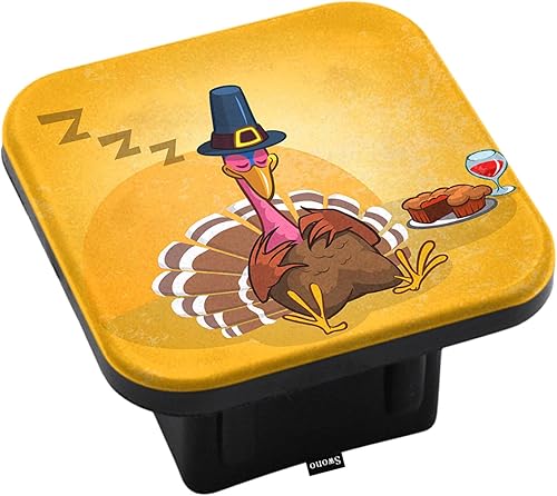 Swono Cubierta de enganche de remolque de pavo para Acción de Gracias, Turquía para dormir, lindo protector de enganche, cubierta de tubo de