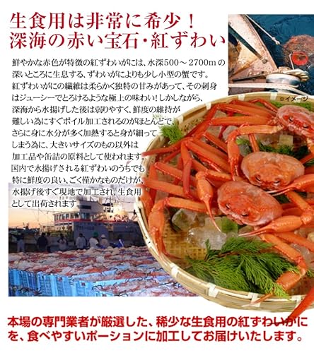 国華園 生紅ずわいがに 棒肉 折れ 500g の商品画像 5
