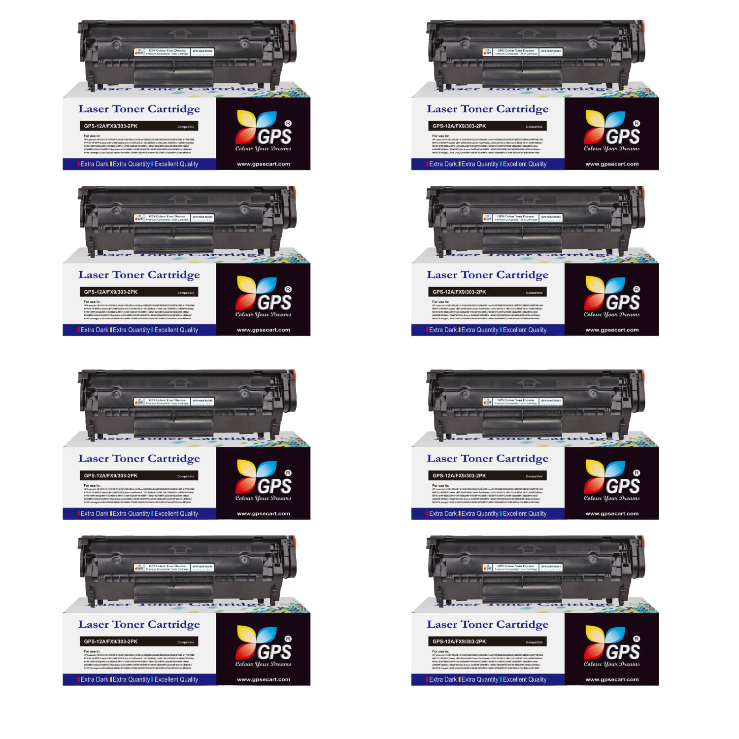 GPS Colour Your Dreams Compatible Toner Cartridge Replacement for HP 12A High Yield, Pack of 8, for HP Laserjet 12 a 1020, 1020 Plus, M1005, 1005, and Canon LBP 2900B Printer Cartridge (B0C78J8VFJ) Amazon Price History, Amazon Price Tracker