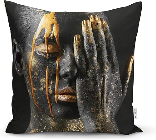 Ysahome Funda de almohada con temática de arte moderno, funda de cojín cuadrada con patrón de fotografía, funda de almohada para mujer, almohada