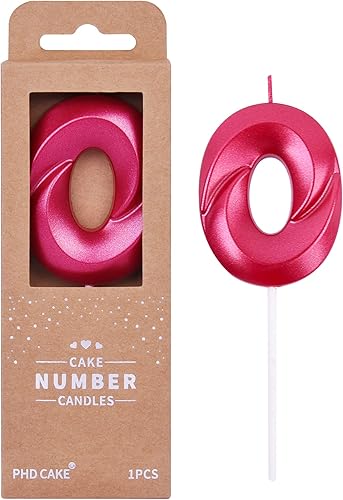 Miniatura 7 de PHD CAKE Velas de cumpleaños de 4 números rosa diamante de 2.76 pulgadas, velas de números rosas, velas de números de pastel, celebración de fiesta