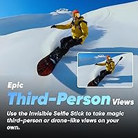 Vista 5 de Insta360 X3 128 GB Vlog Kit - 360 Action Camera with 5.7K 360 Active HDR Video, 4K Single-Lens Camera, Waterproof, FlowState Stabilization, 2.29