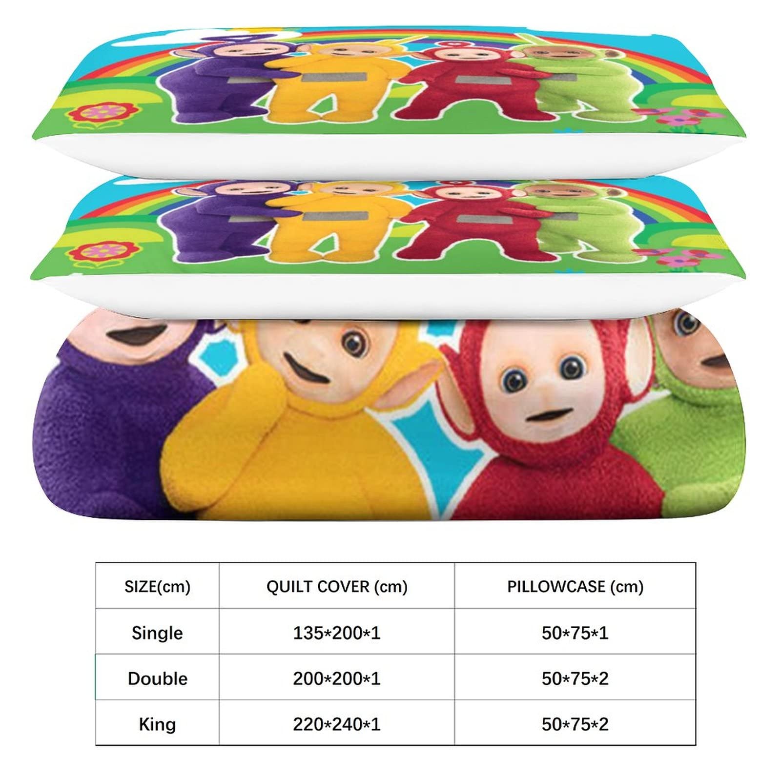 NICHIYOBI Wall·E Parure De Lit 3 Pièces Avec Housse De Couette Et Taie D'oreiller, En Microfibre, Impression Numérique 3D, (16, Simple 135 X 200 Cm