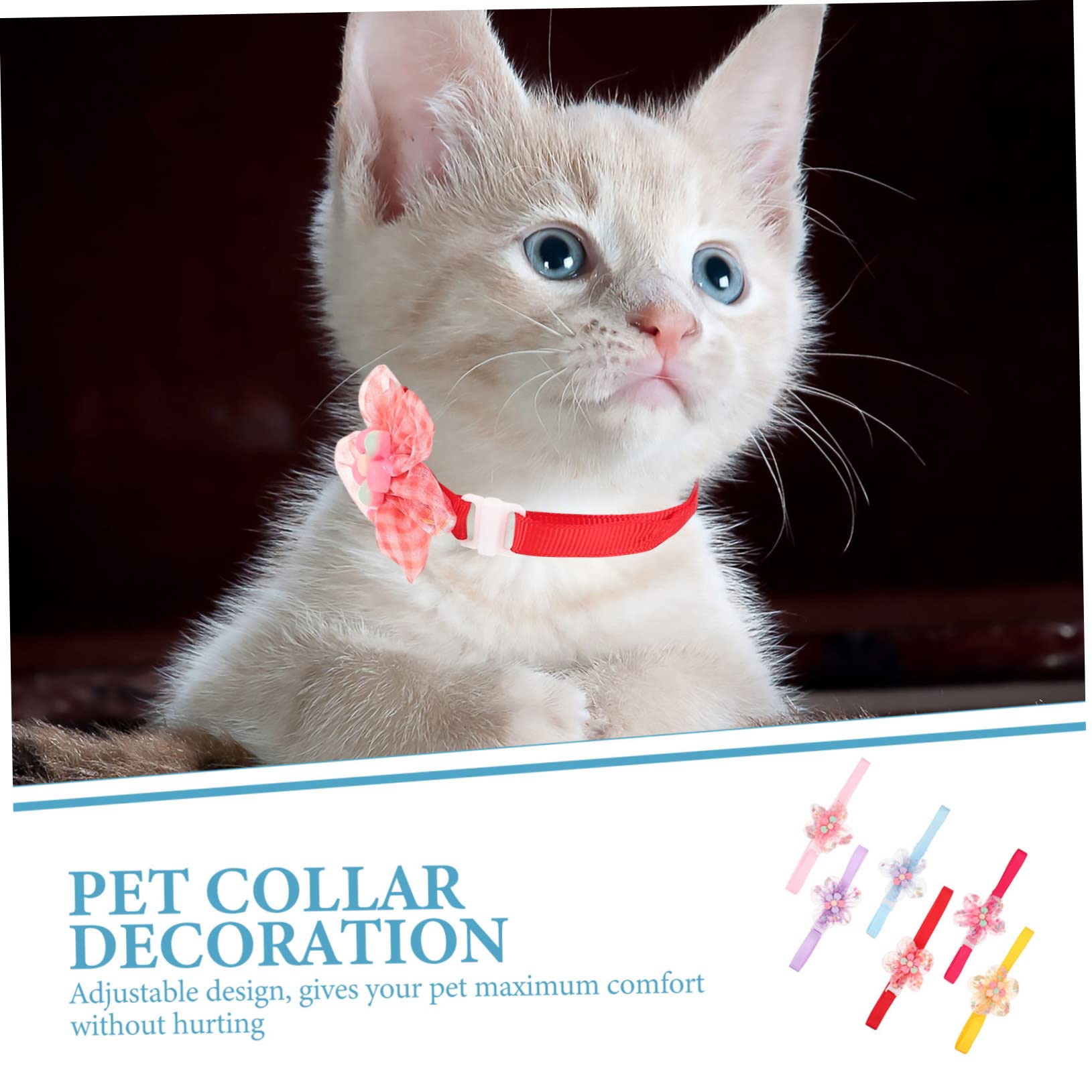 Happyyami 30pièces Collier pour Petits Chiens Et Chats avec Fleurs Confortable Et Décoratif De Accessoire Mignon pour Fêtes Et Occasions Spéciales