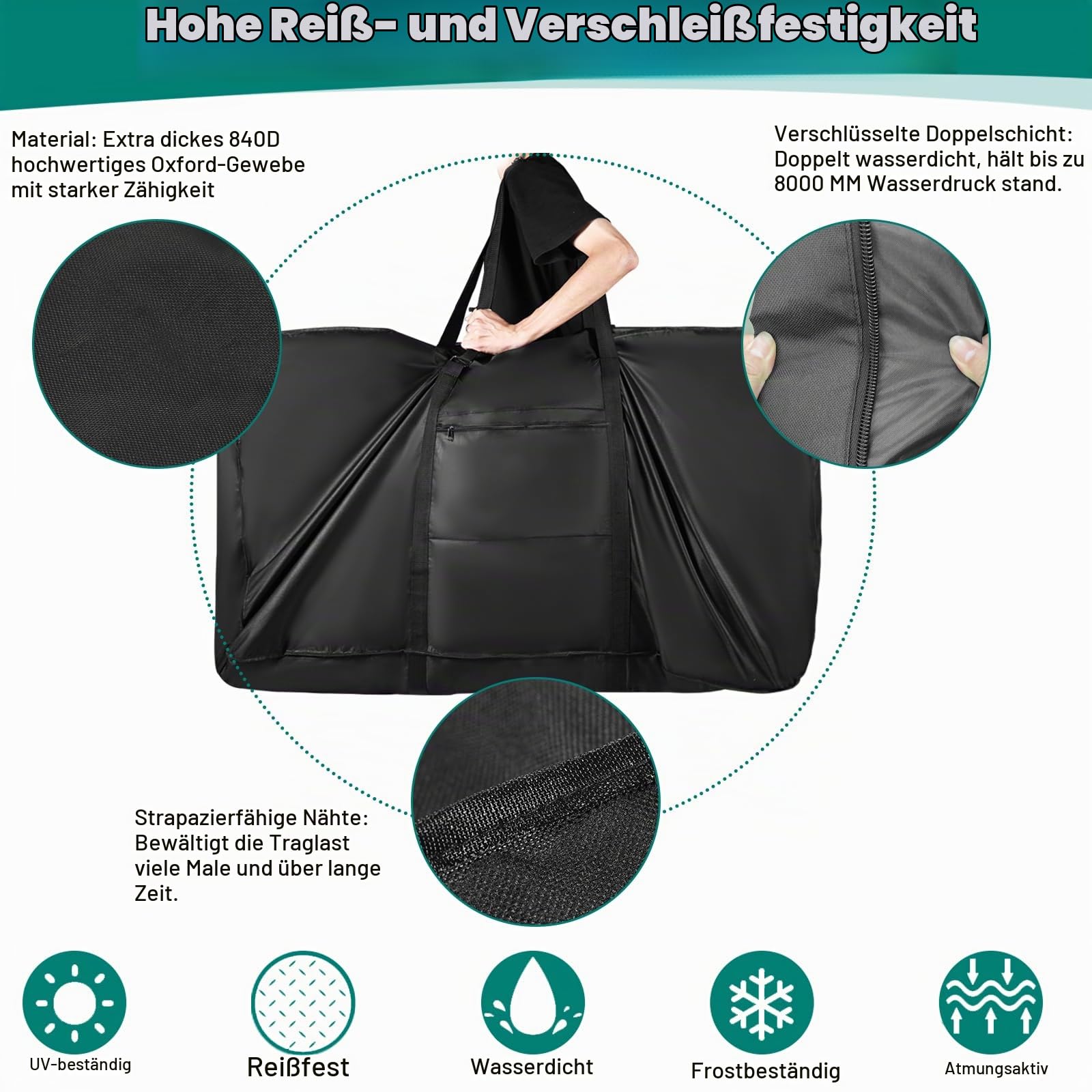 Fahrrad Transporttasche 24 Zoll,Robuste 900D Fahrradtransporttasche Wasserdicht mit Schultergurt,Fahrradtasche Flugzeug für 24-29 Zoll MTB Rennrad und Klapprad Faltrad,Groß Fahrrad-aufbewahrungstasche