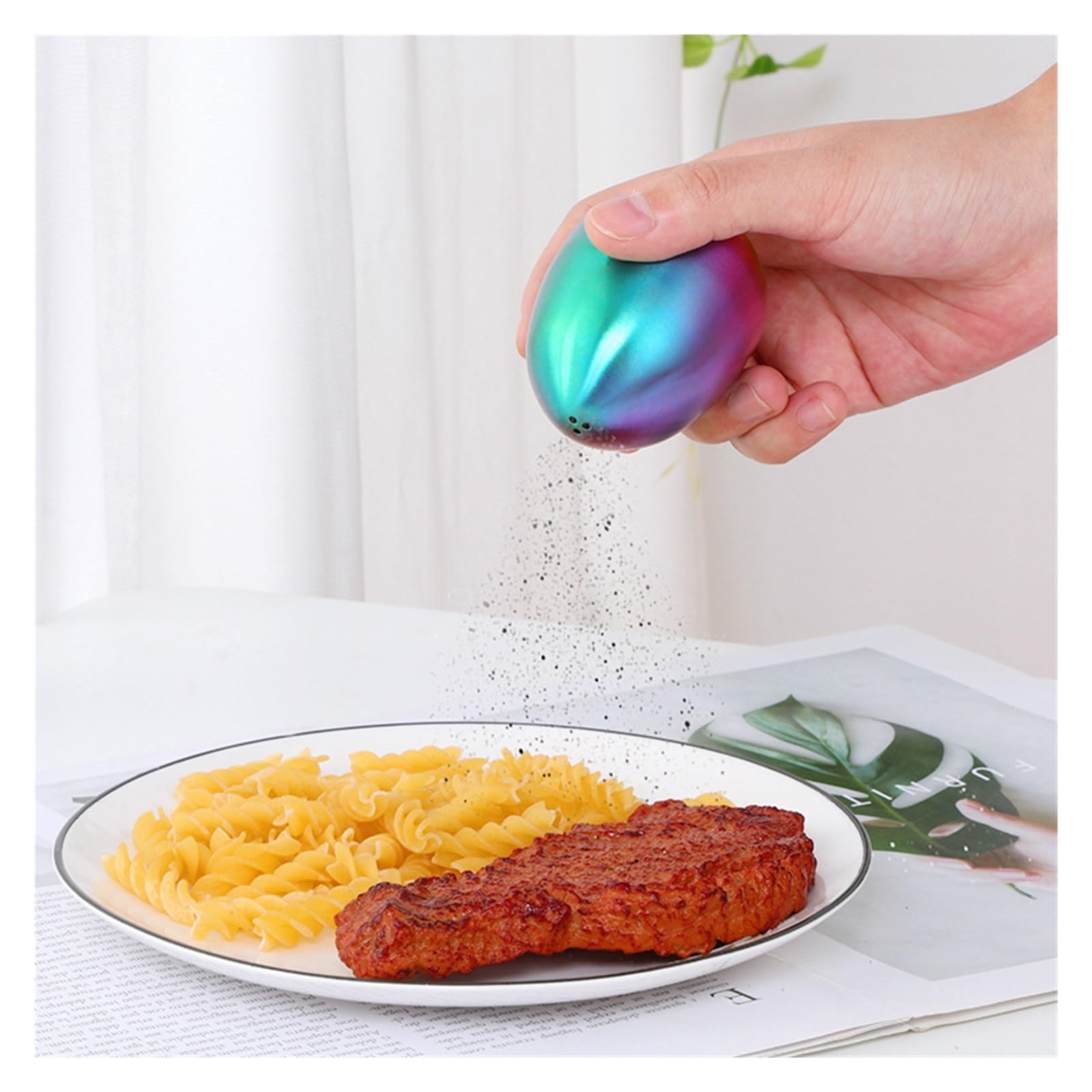 2pcs Stainless Steel Egg Shakers Pour Sucre