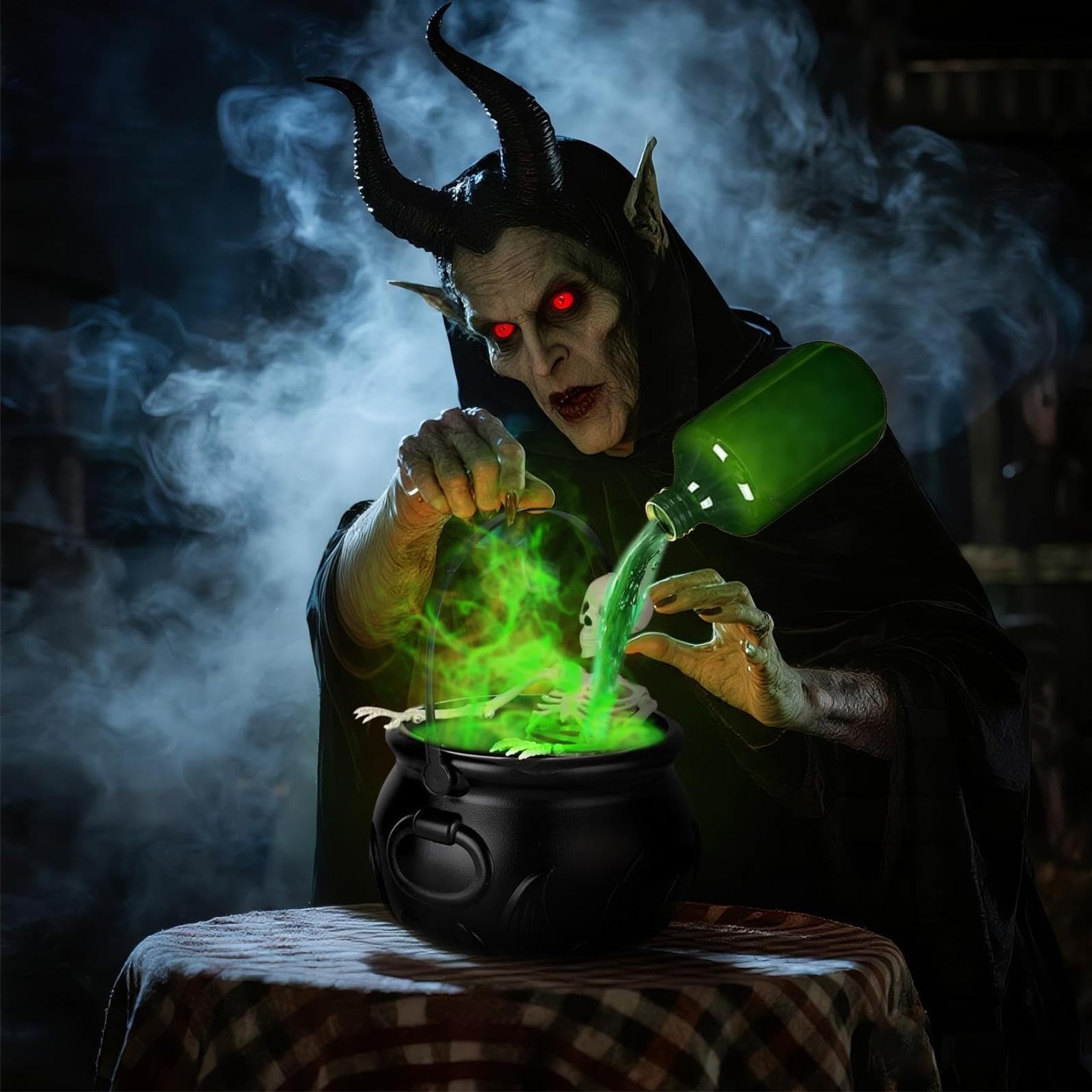 Halloween Wiedźma Kocioł Dekoracyjne Świecące Akcesoria Imprezowe