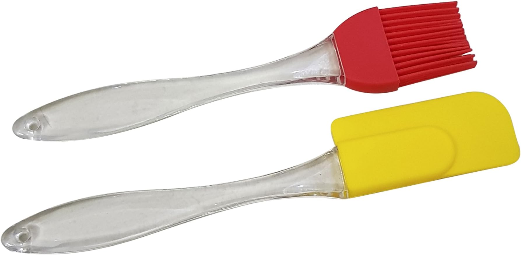 SOMKALA TRADERS Large Silicone Spatula and Pastry Brush Combo Set for Cake Mixer, Decorating, Cooking, Baking and Glazing, Multicolor