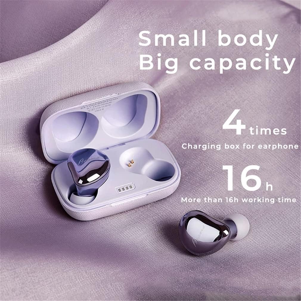 TWS True Wireless Dual Bluetooth 5.0 Earbuds, 16H Play Time 360° HiFi Stereo Noise Cancelling Headset in-Ear IPX5 Waterproof with 350Mah Charging Case,Blue