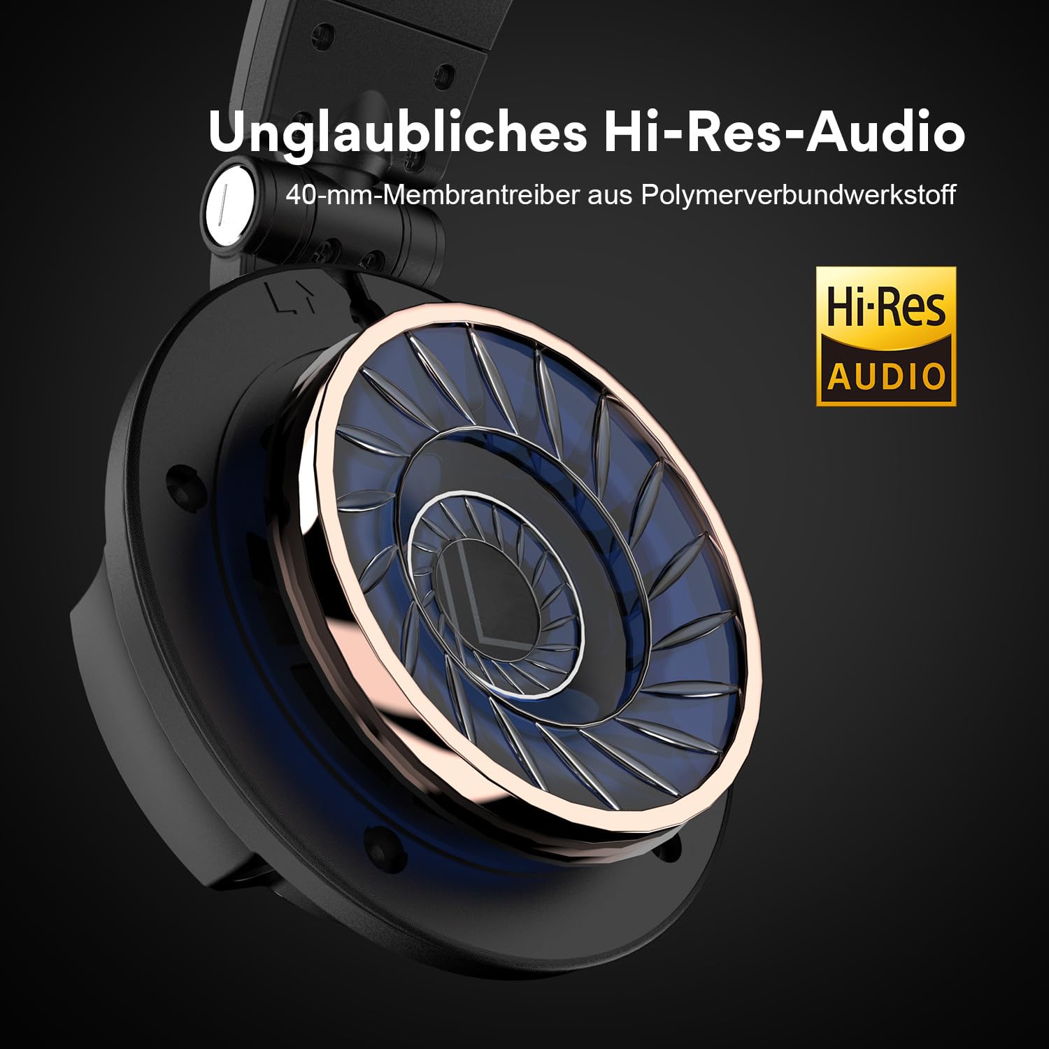 OneOdio offener Studio Kopfhörer mit Kabel Over-Ear mit 250 Ohm, Monitor 80 Headphones für Mixing, Mastering, Editing, Ohrpolster aus Samt, Abnehmbares Kabel(3.5mm/6.35mm link), Schwarz