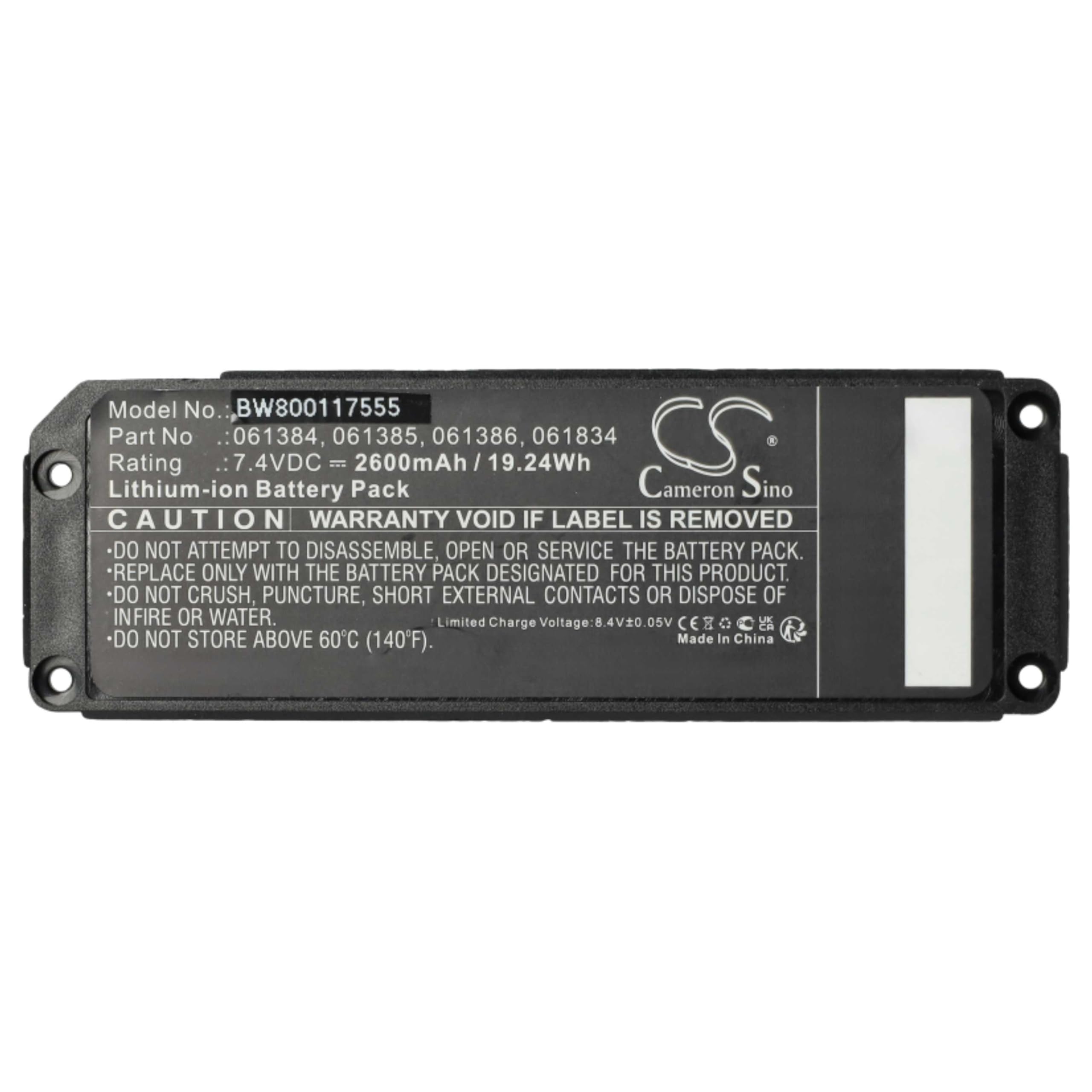vhbw Bateria zamienna do Bose 061384, 061385, 061386, 061834 do głośników głośników głośników (2600 mAh, 7,4 V, litowo-jonowy)