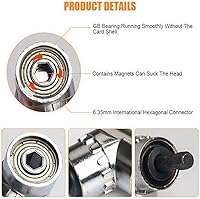 Vista 5 de Taladro de ángulo recto, 105 grados, multifunción, ángulo recto, extensión de ángulo del conductor, taladro con unidad de 1/4 de pulgada, hexagonal