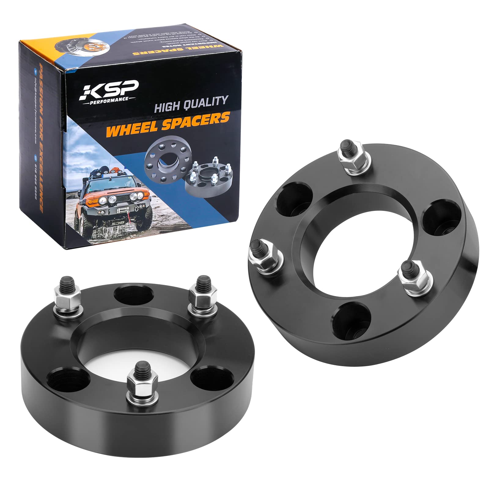 KSP 2in Level Kits for F150 2004-2023,2" Front Leveling Lift Kits Compatible with Expedition 03-18,Mark LT 2005-2008, Aluminum Forged Strut Spacers Raise the Truck 2inch（Package of 2pcs）