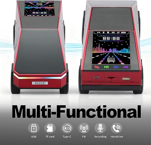 Miniatura 2 de Altavoz Bluetooth futurista con pantalla LED, práctica opción de regalo para fanáticos de modelos de automóvil y usuarios de audio, TWS estéreo,