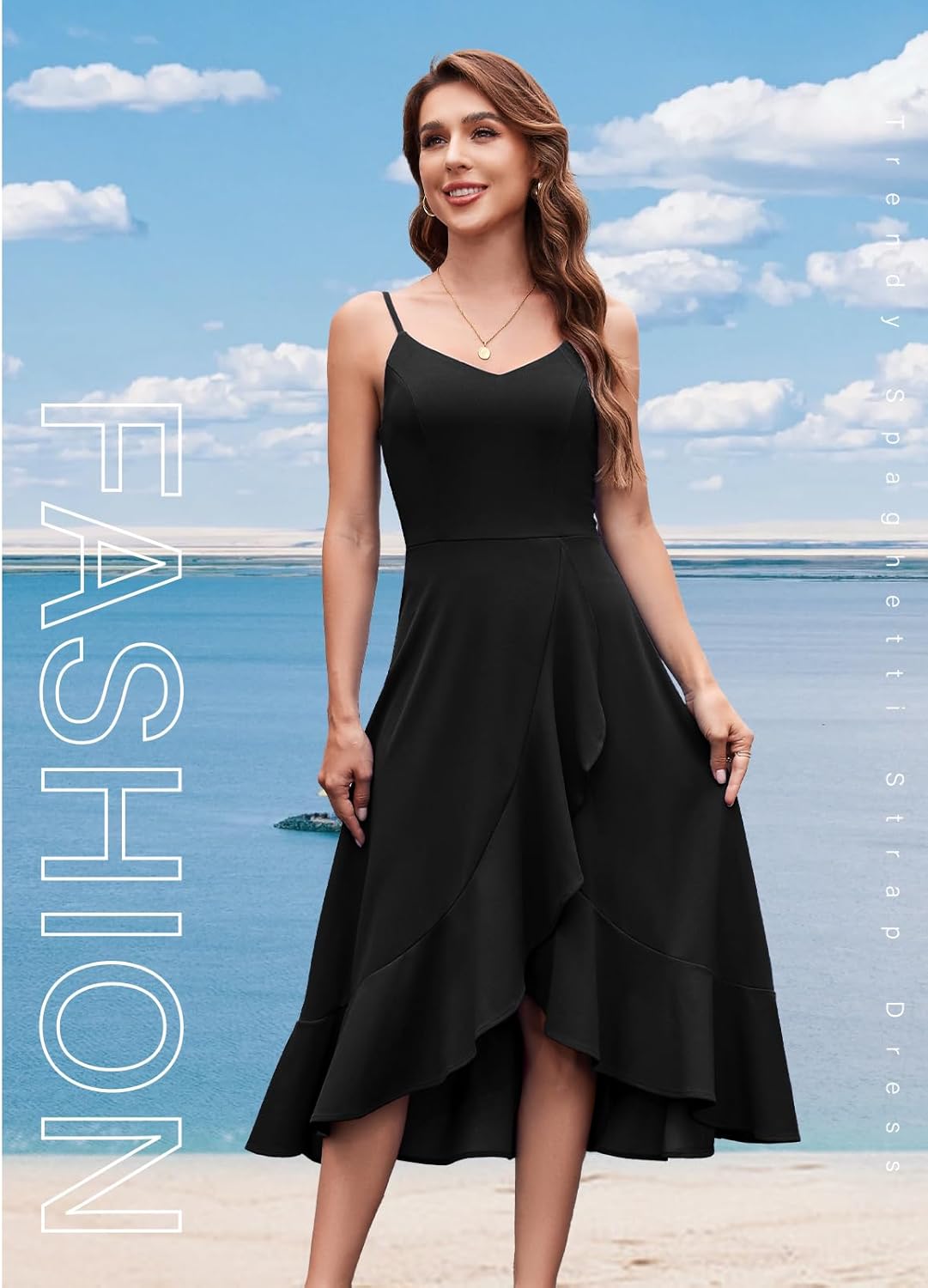 DRESSTELLS Women's Cocktail Dresses, Formal Wedding Guest Graduation Party High Low Dress - Image 5