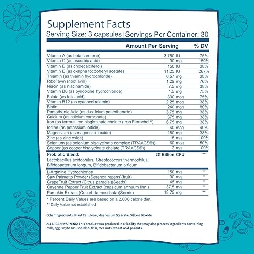 Miniatura 7 de GOBIOTIX Multivitamínico probiótico | Multivitamínico diario con probióticos y suplemento probiótico desintoxicante