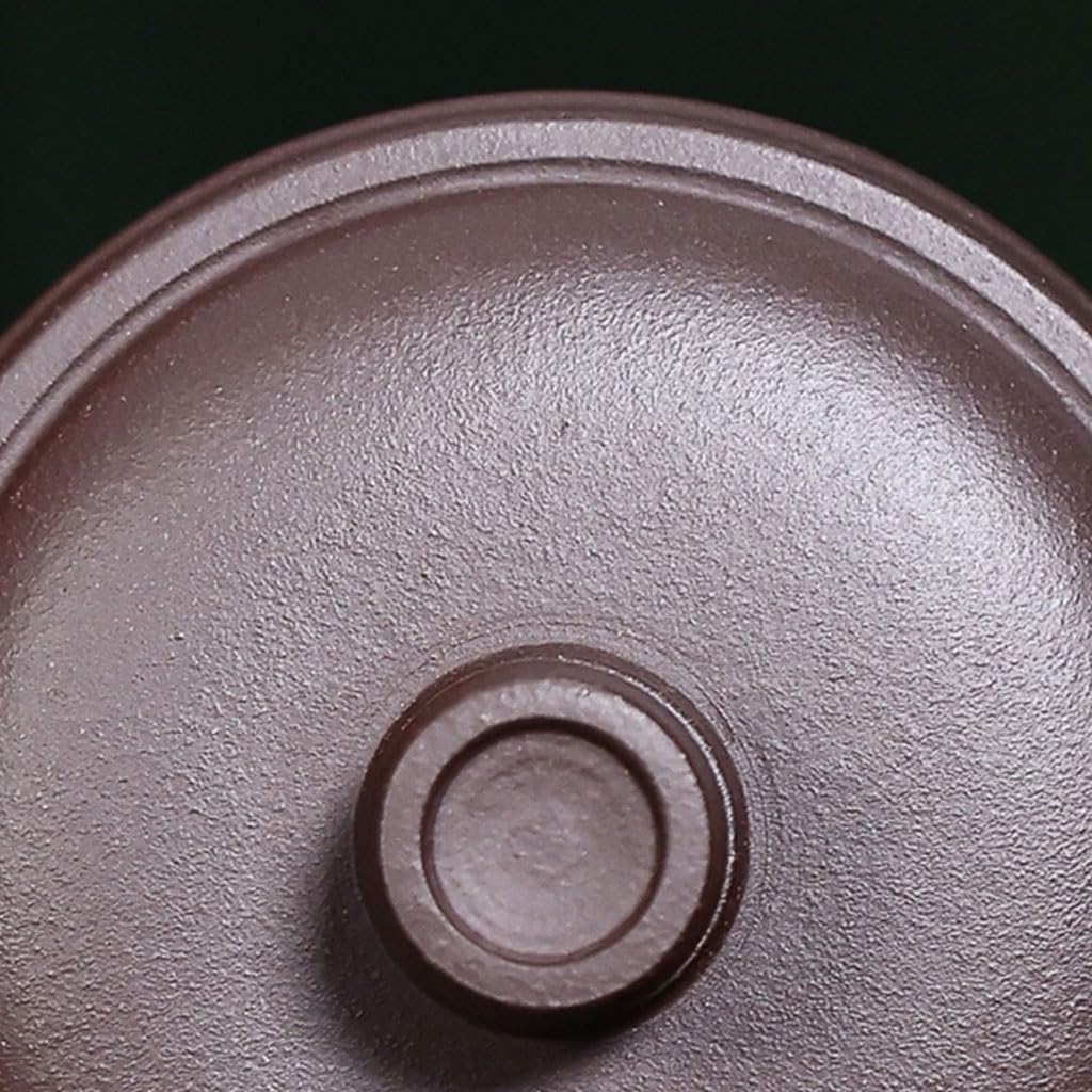 Taza de Té Taza de Arcilla Morada de 400 ml, Gran Capacidad for Separar el té y el Agua, Taza con Tapa Tallada a Mano, Taza de té con Personalidad Informal Difusor de Té