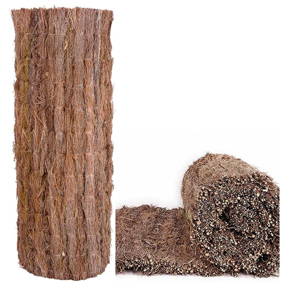 Suinga Brezo Ocultación Máxima 0,80x3 m | Cerramiento Natural de Brezo | Valla de Ocultación 100% para Jardin y Terraza | Malla de Brezo Rustica