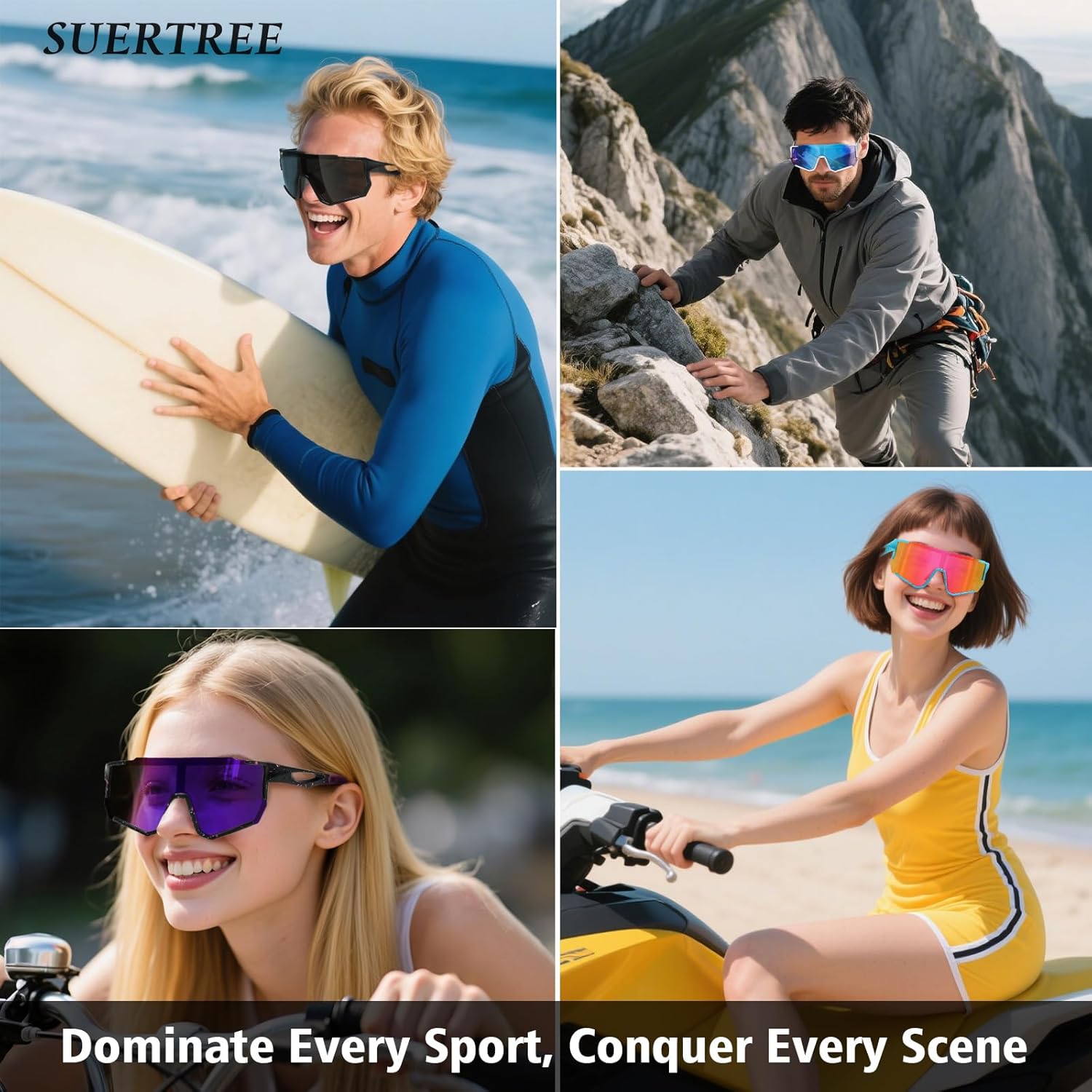 Lunettes Vélo Suertree - Polarised UV400 Protection Sport