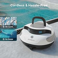 Robot aspirator de piscină fără fir POOLPURE 5000 mAh cu motor dublu, afișaj LED, parcare automată, IPX8, pentru piscine plate de până la 90 m2 7