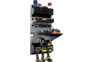 Power Tool Storage Organizer Kit: Cordless Drill Holder Charging Station Rack