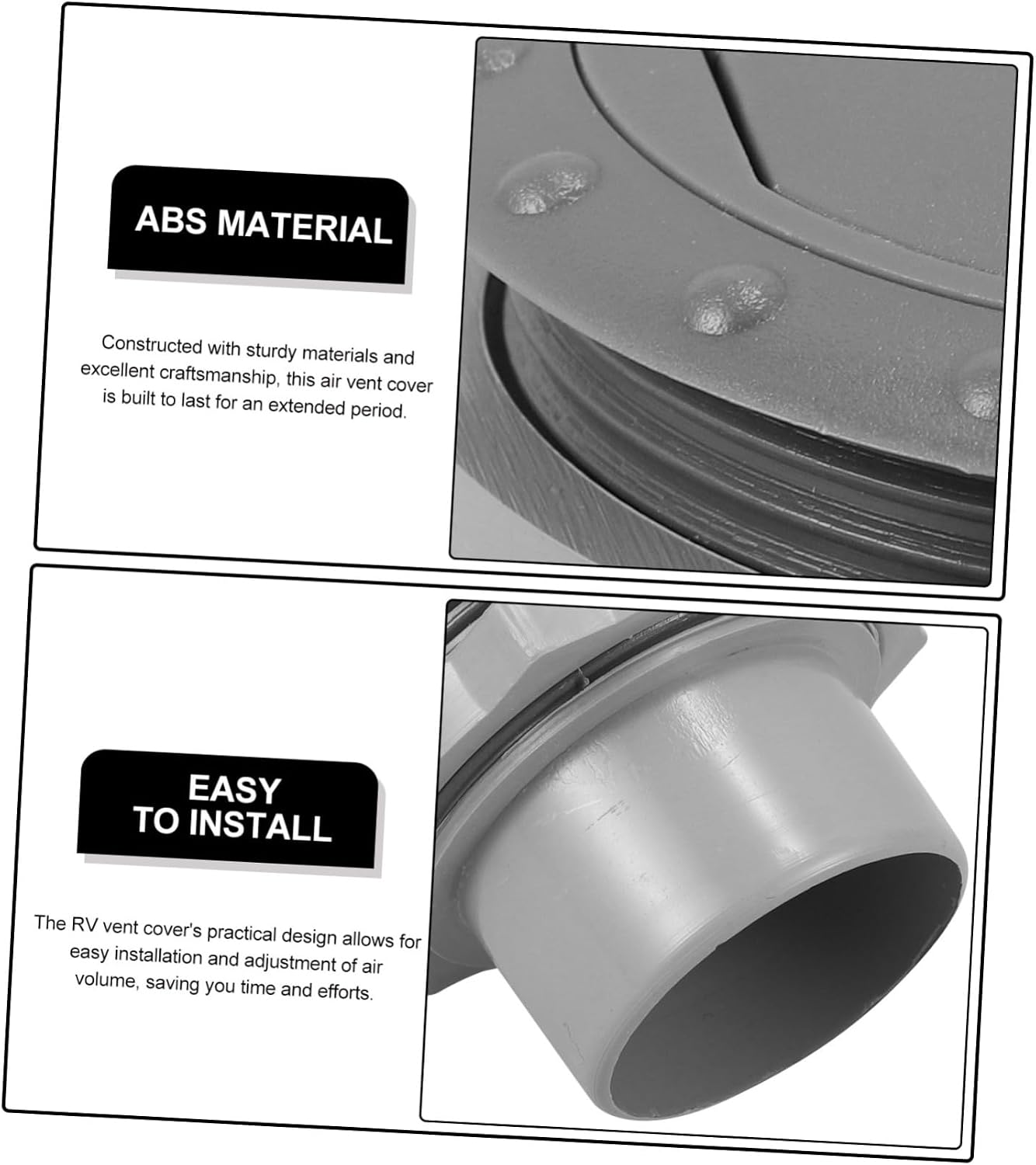 Alipis 2pcs Round Covers for Rv Lightweight Louvered Air Exhaust Vent Accessories Easy to Clean and Install Suitable for Buses Cars and Other Vehicles
