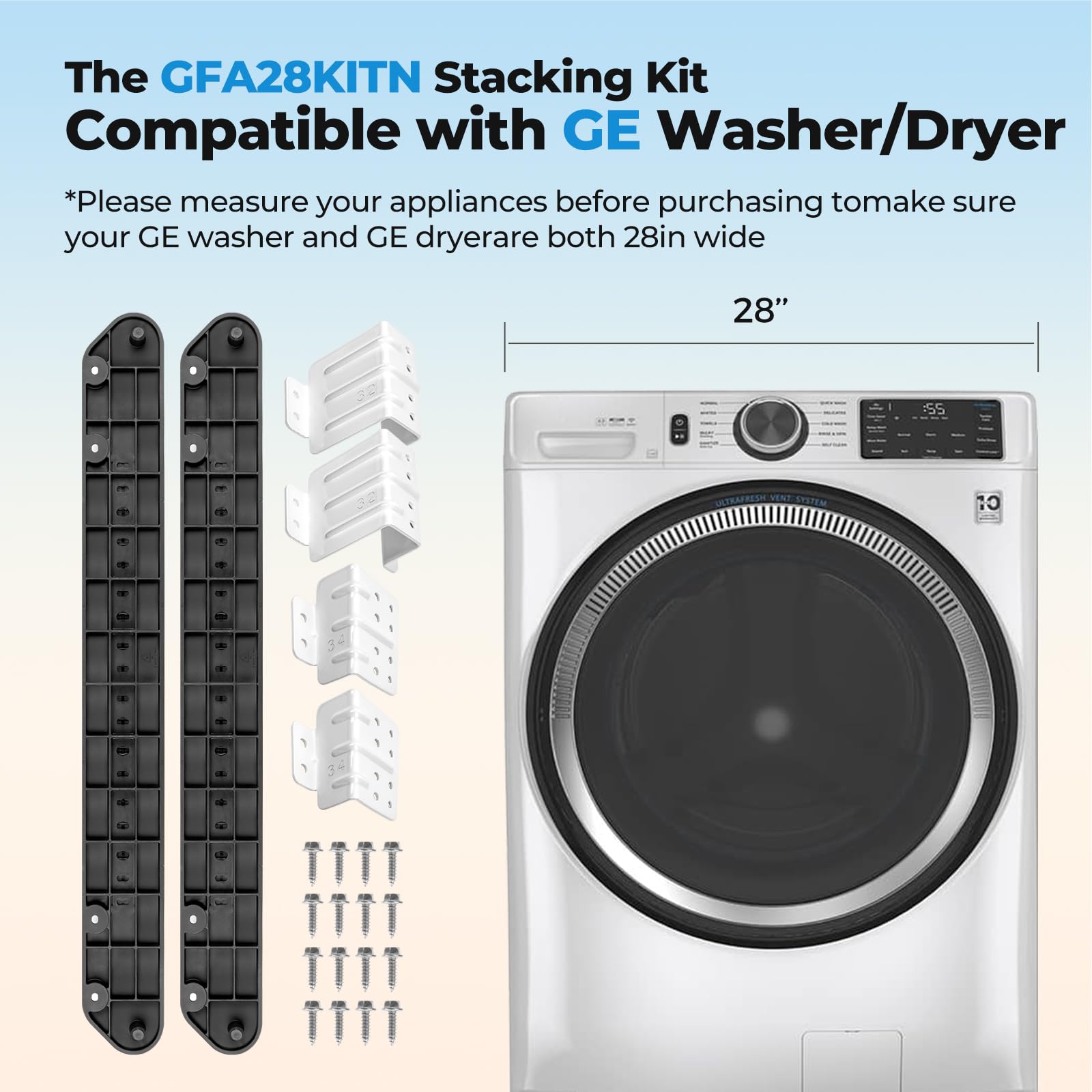 GFA28KITN Stacking Kit For 28 in. GE Washer/Dryer, 28"W Stack Bracket