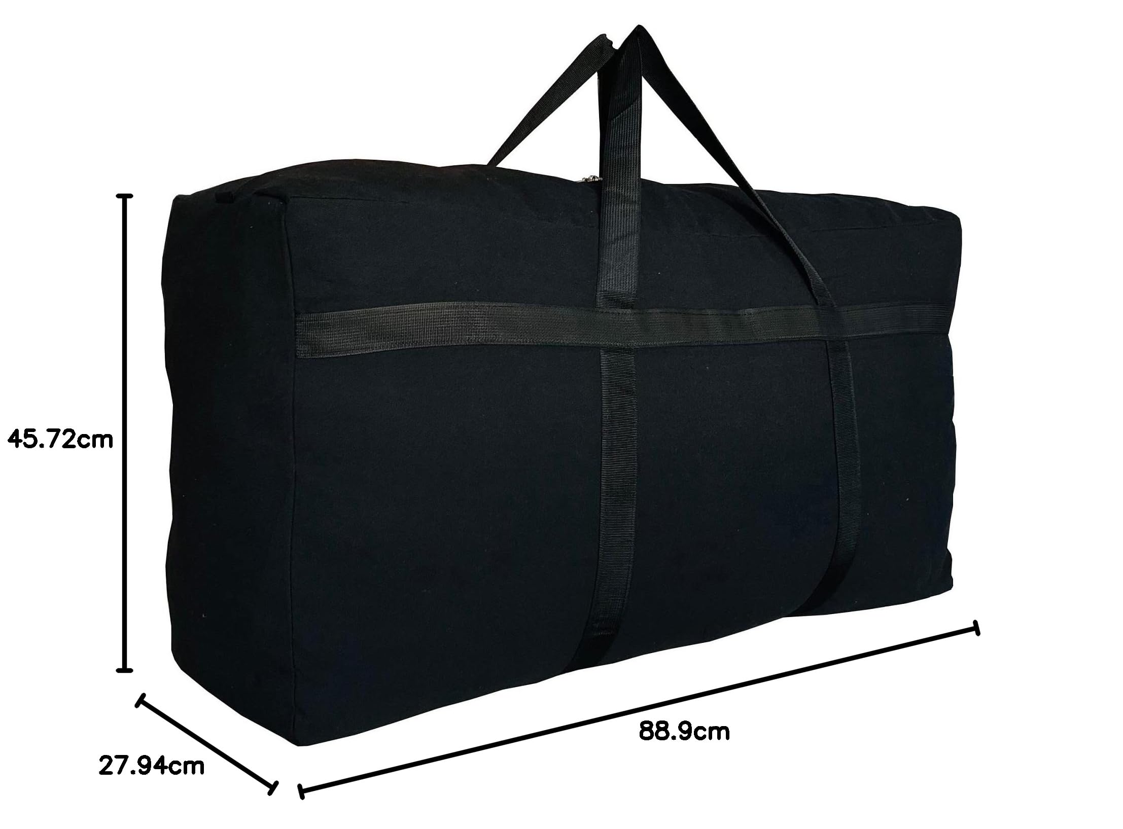 DoYiKe Bolsa de Lona de Almacenamiento Extra Grande con Cremalleras y Asas, Gran Bolsa de Lona Plegable para Viajar