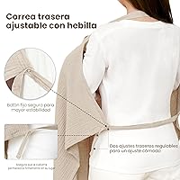 Vista 5 de Konssy Funda de lactancia de muselina para lactancia materna, transpirable, 100% algodón, con aro rígido para delantal de lactancia, toldo multiusos