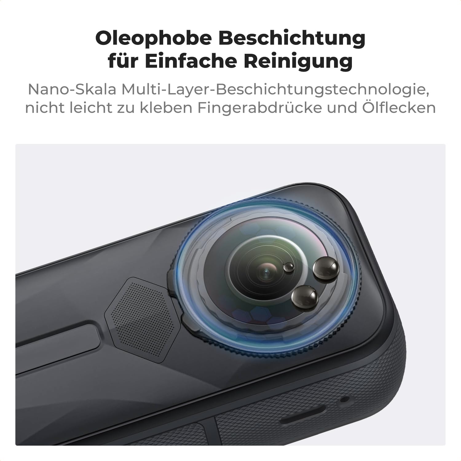 K&F CONCEPT Objektivschutz für Insta360 X5, Optischer Linsenschutz aus Gehärtetes Optisches Glas, Mehrfachvergütet Kratzfest, Objektivabdeckung für Insta360 X5 Zubehör