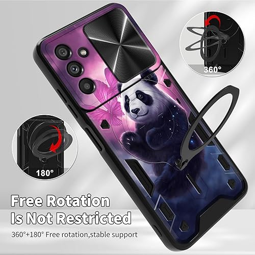 Vista 394 de Funda protectora híbrida para Samsung Galaxy A53 5G de 6.5 pulgadas y anillo giratorio de 360 grados, función atril, híbrida, de doble capa