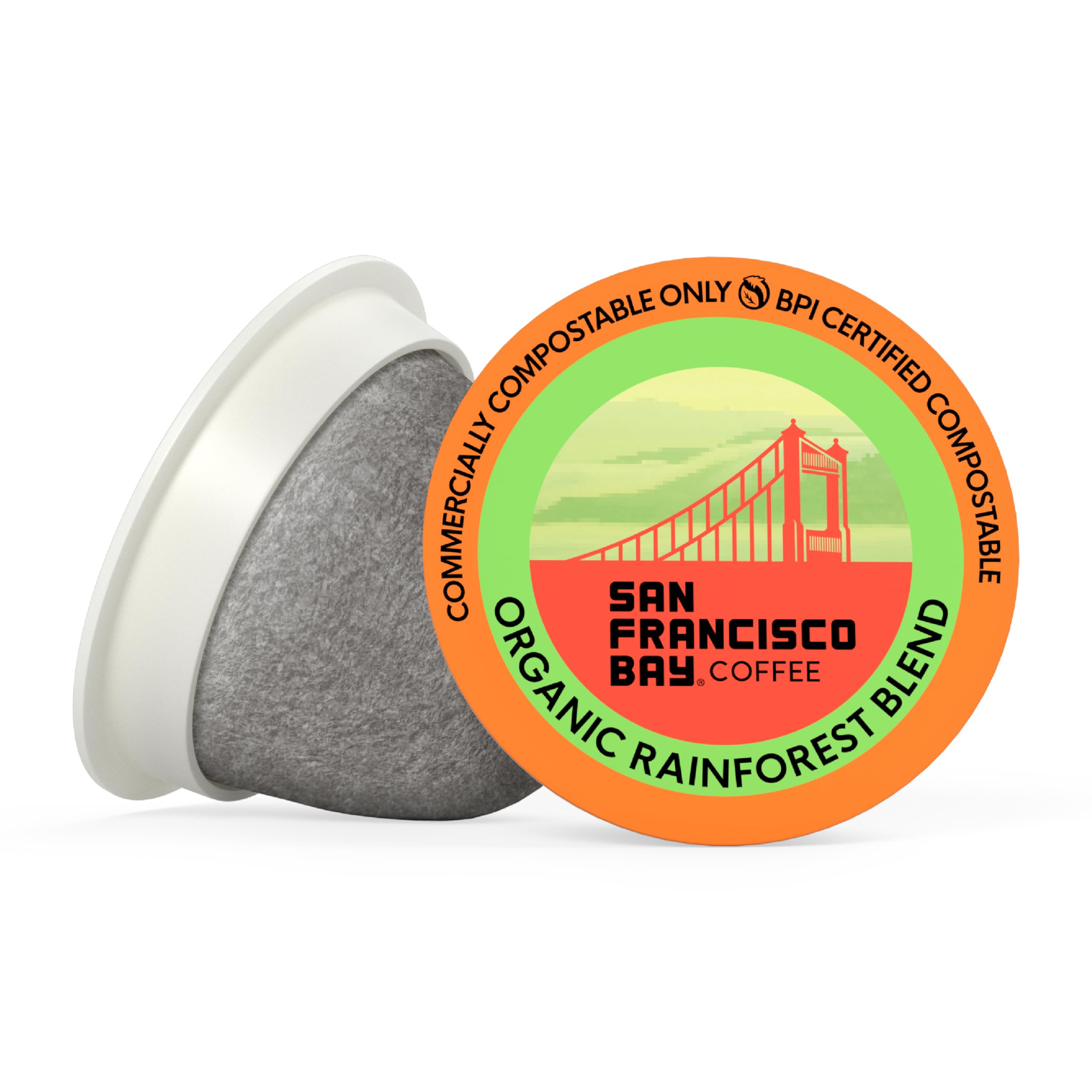 SF Bay Coffee OneCUP Organic Rainforest Blend 80 Ct Medium Roast Compostable Coffee Pods, K Cup Compatible including Keurig 2.0 (Packaging May Vary)