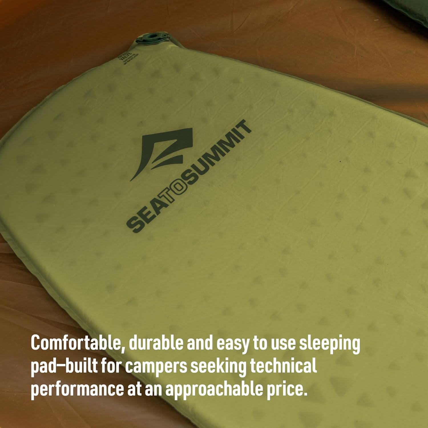Sea to Summit Camp Self-Inflating Foam Sleeping Mat for Camping and Backpacking - Rectangular - Regular (72 x 25.2 x 1.5 inches)