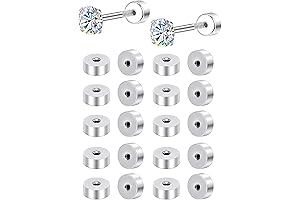 AoedeJ Stainless Steel Twist Earring Backs - Secure Comfort for Sensitive Ears