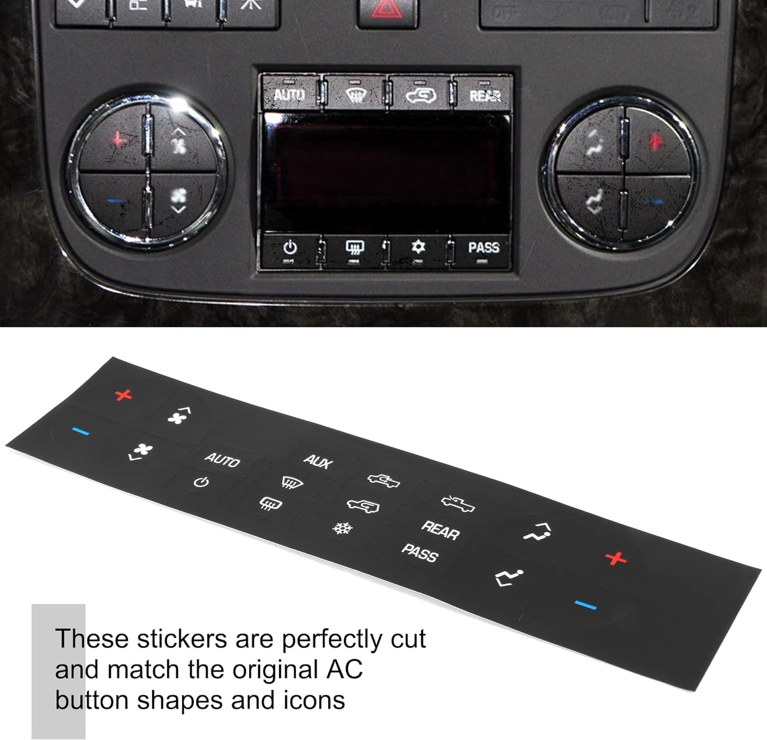 Car AC Dash Button PVC Sticker Dash Board Decal Re... - Vicedeal