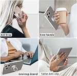 TACOMEGE Porte-phone transparent clair Poignées de bague, support de bague de doigt pour téléphones cellulaires Accessoires de tablette (Round-Clear)