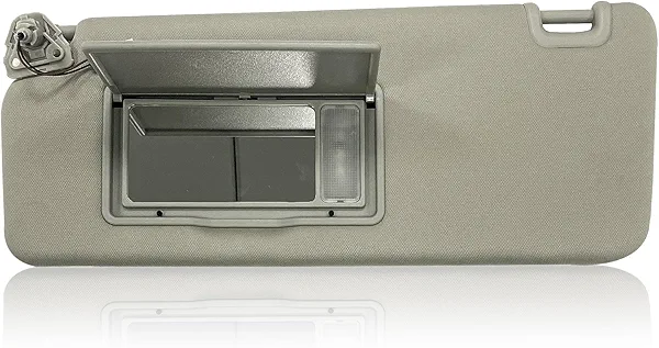 Sun Visor Fit for Nissan Titan 2017 2018 2019 2020 2021 2022 2023 2024 Replace 96401-EZ10 with Vanity Light/with Makeup Mirror (Gray(Left Driver Side))
