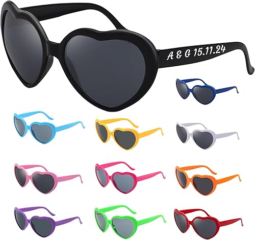 Gafas de sol personalizadas a granel personalizadas para adultos, gafas de sol personalizadas para invitados, regalos de fiesta, texto impreso en