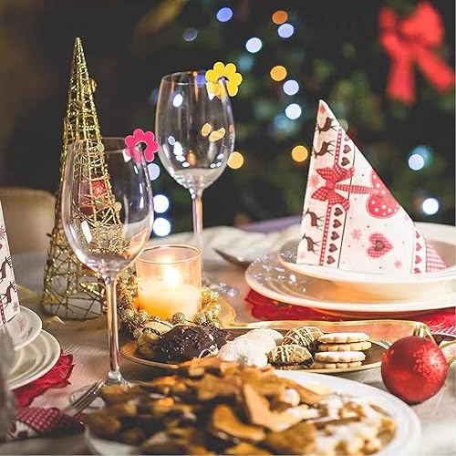 Vista 5 de TuTuYa Dijes para copas de vino, 52 marcadores de silicona reutilizables para fiestas, bodas, banquetes, graduaciones