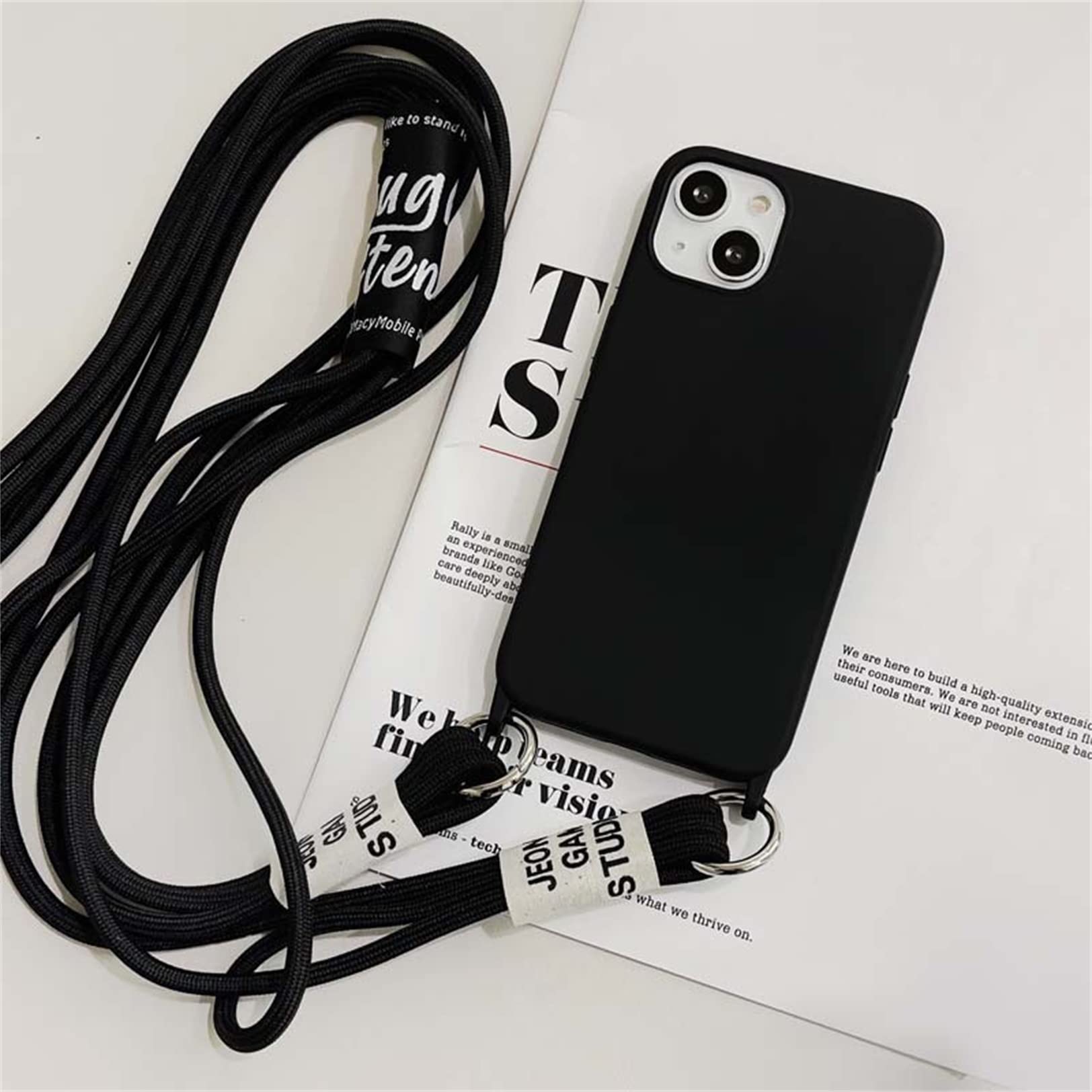 Custodia IPhone 11 Con Cinturino Tracolla In Nylon | Cover Morbida In Silicone TPU Con Cordino Regolabile, Verde Militare, Pratica E Sicura