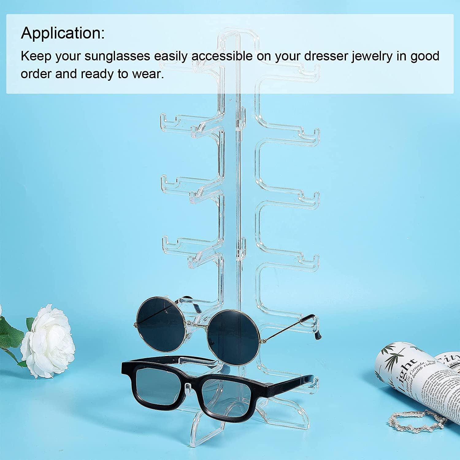 Boîte Rangement Lunettes MDesign - Tiroirs Pratiques - Organisation Dressing Et Bureau