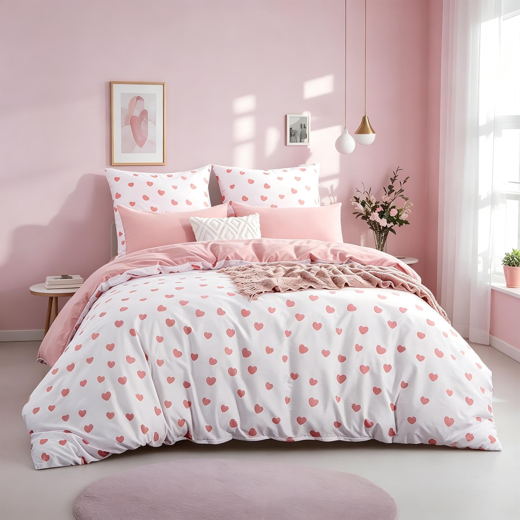 Housse de couette 220x240 anti-plis et facile à laver pour un lit double frais