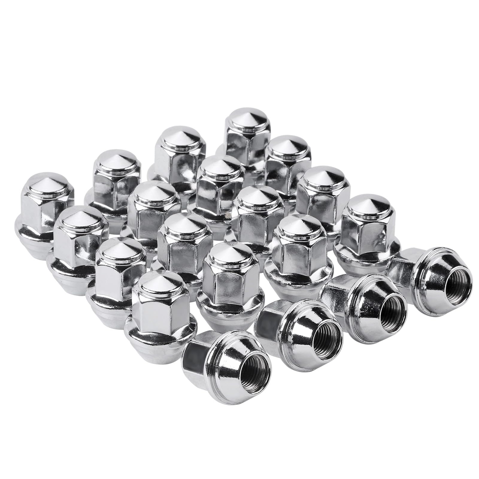 Dtomi Wheel Lug Nut, Nut Wheel M14*1.5-13/16" 21mm Hex, 36mm Length Compatible with Ford Lincoln Vehicle MKZ MKX Aviator Mustang Explorer Edge Fusion 2015-2021 Replace# 611-007 ACPZ-1012-M (20pcs)