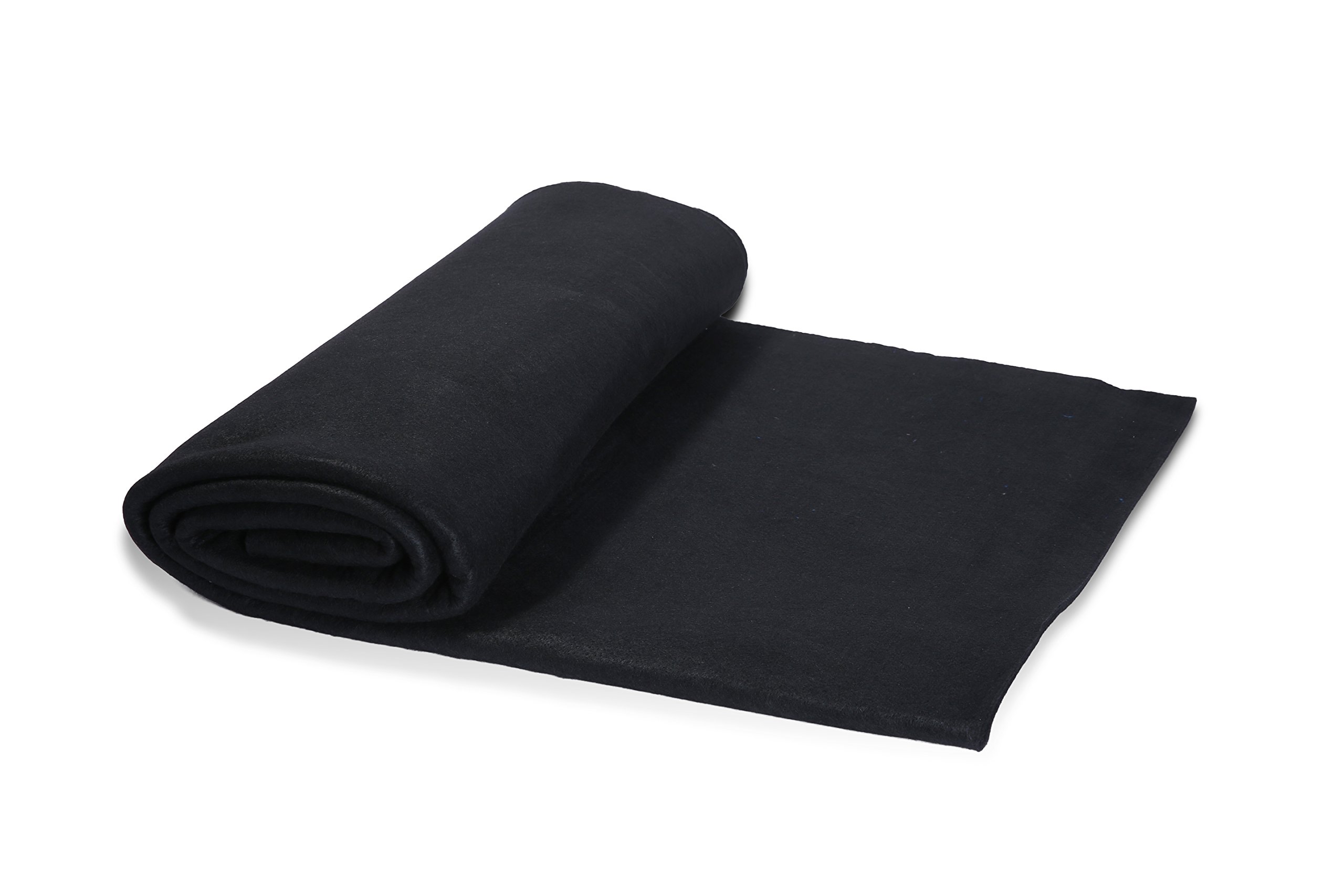Mantas de soldadura de fibra de carbono de fieltro de alta temperatura de 48 pulgadas x 72 pulgadas x 1/4 pulgadas, color negro (48 x 72 pulgadas)