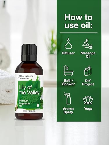 Miniatura 3 de Horbäach Aceite de fragancia Lily of The Valley  1 onza líquida (1.0 fl oz)  Grado premium  para difusores, fabricación de velas y jabón, proyectos