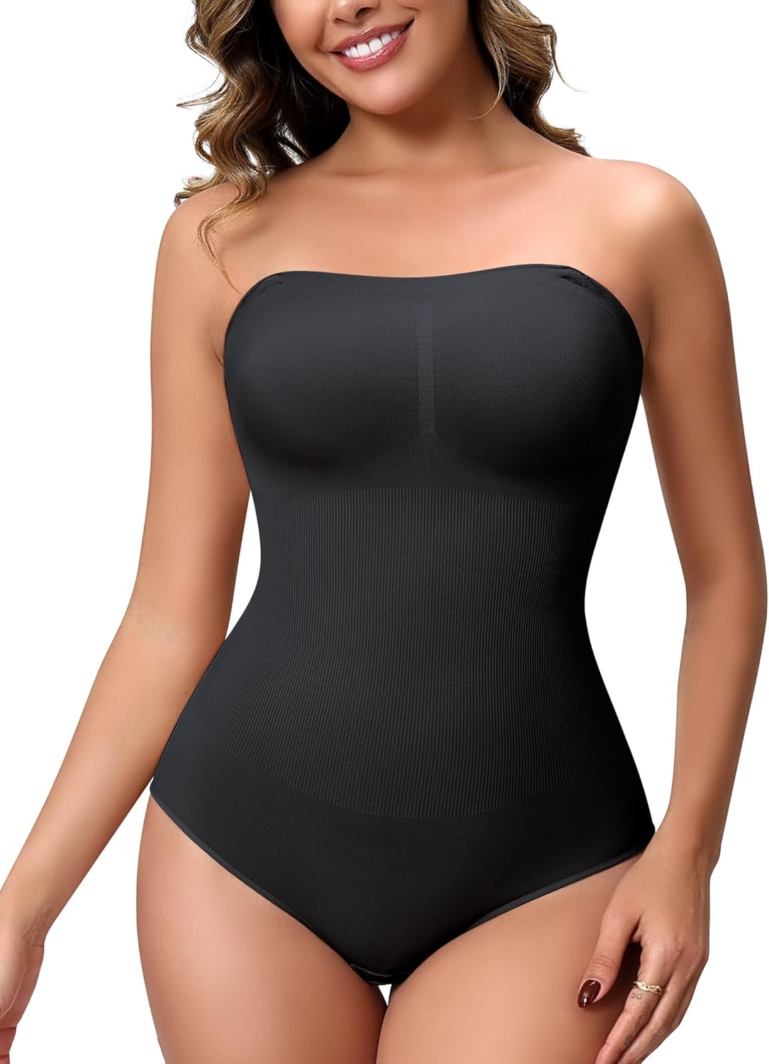 Strapless Shapewear for Women, Seamless Tummy Control Shapewear Bodysuit, Under Dress Brief Body Shaper