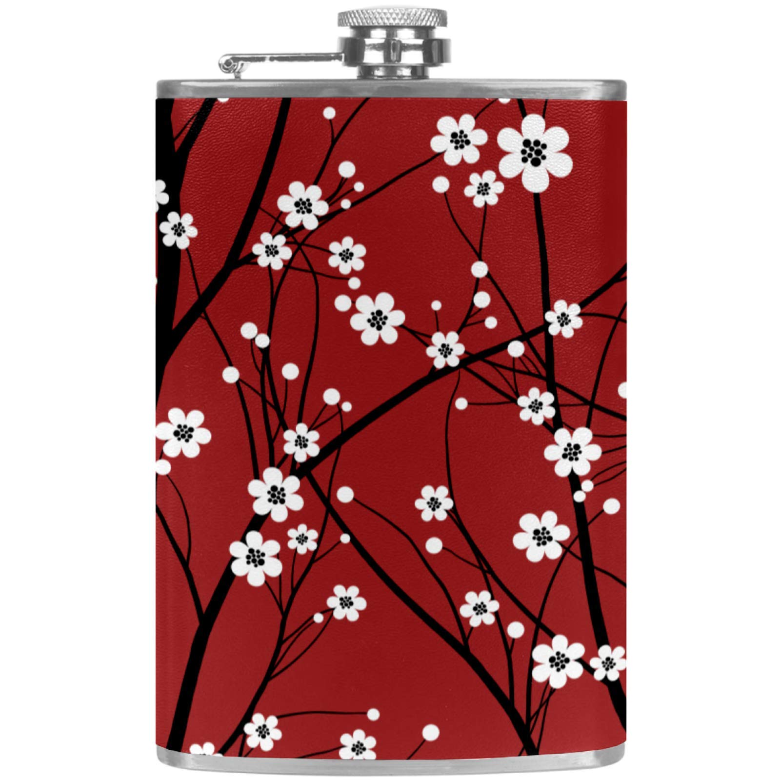 Flasque à whisky de poche en cuir pour bouteille de vin prune japonaise