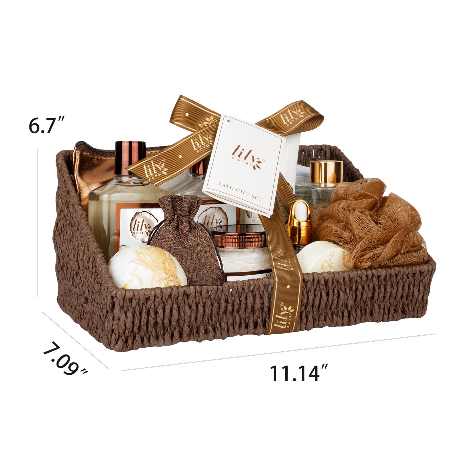 Gifts for Women & Men, Coconut Vanilla Birthday Gift Basket, Spa Gift Basket for Women, Bath and Body Spa Gifts for Mom & Dad, Spa Gift Set Designed for Fathers Day, Mothers Day, Christmas Gifts