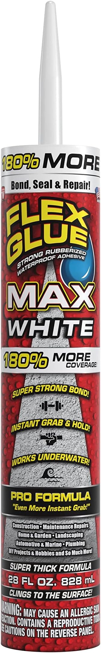 FLEX GLUE Seal GFSMAXWHT28 White Max 28 Oz. Cartridge