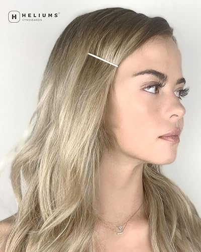 Miniatura 6 de Heliums Horquillas grandes  Rubio claro Beige  Horquillas de pelo lacio extra largas de 2.5 pulgadas, revestimiento de esmalte  24 unidades